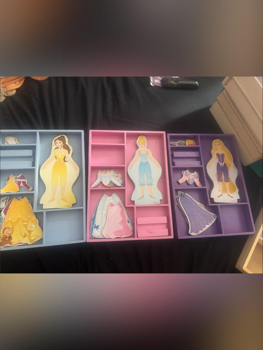 Melissa & Doug Wooden Dress-Up Playset - belle- Cinderella - rapunzel